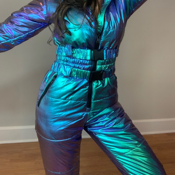 iridescent holograph club exx colder snow suit ski - Picture 13 of 15
